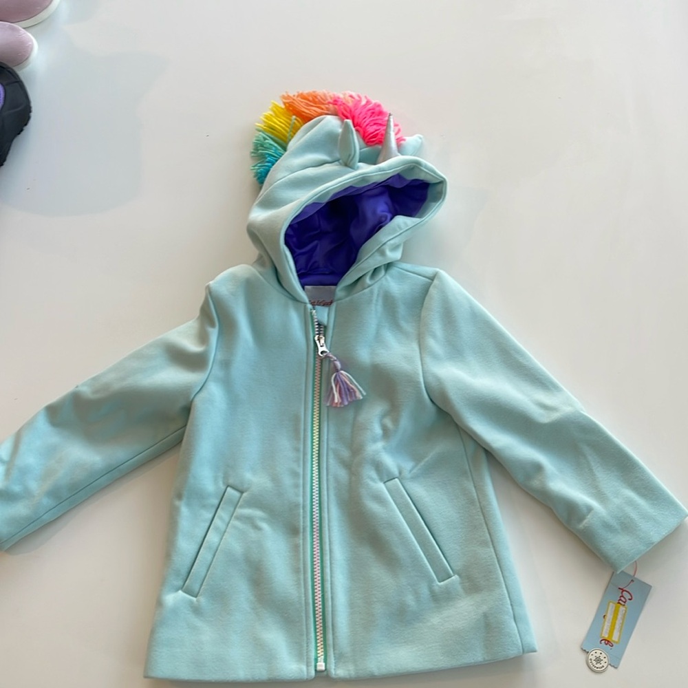 NWT Cat & Jack light blue unicorn jacket - Picture 1 of 4